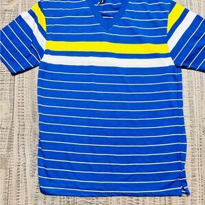 TRUE ROCK Blue and Yellow Striped Kids Tee